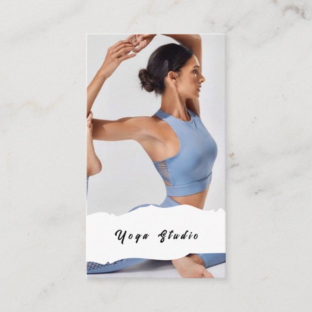 Yoga Studio Teacher Training Business Card Visitenkarte (Vorderseite)