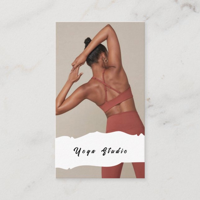 Yoga Studio Teacher Training Business Card Visitenkarte (Vorderseite)