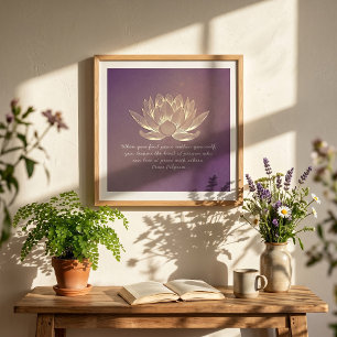 YOGA Studio Trainer Meditation Zitat Chic Lotus Poster
