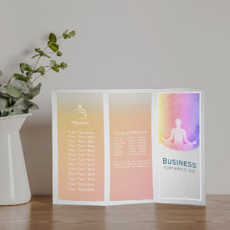 Yoga Studio Tri-Fold Broschüren Life Coach Healer