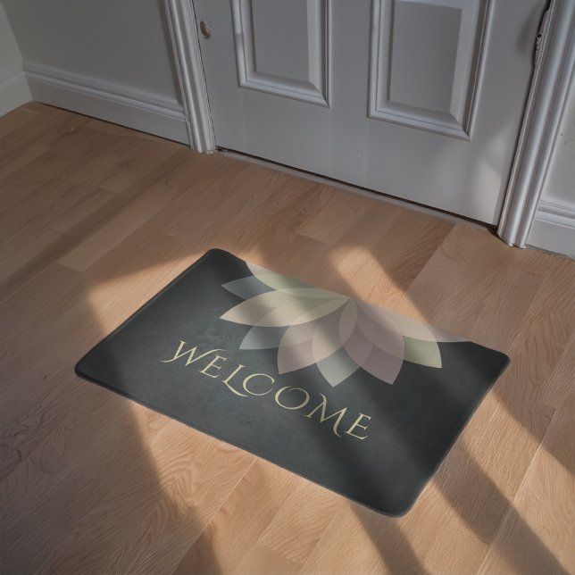 YOGA Studio Welcome Doormat Colorful Lotus Mandala Fußmatte (Von Creator hochgeladen)