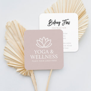 Yoga Studio Wellness Center Square Business Card Quadratische Visitenkarte