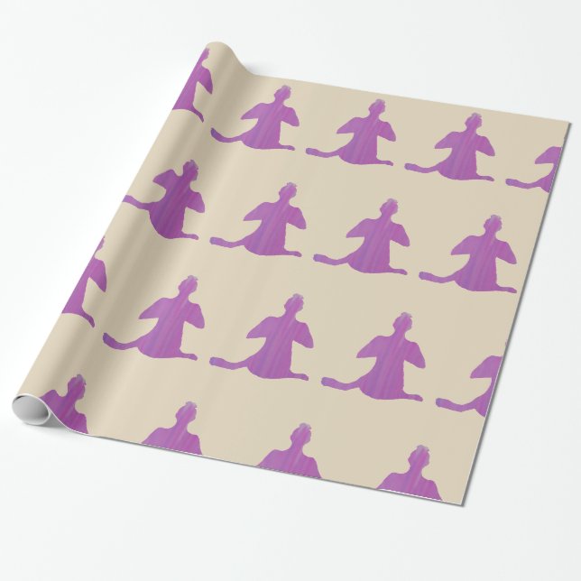 Yoga, Sukhasana Wrapping Paper Geschenkpapier (Ungerollt)