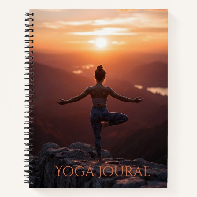 Yoga Sunrise Journal / Notebook Notizbuch (Vorderseite)