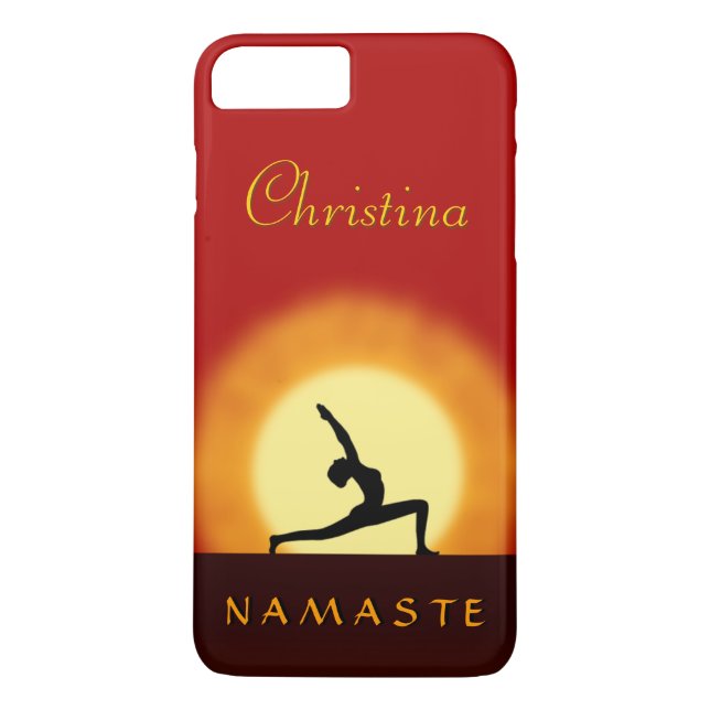 Yoga Sunrise Pose Namaste Slim iPhone 7 Plus Case-Mate iPhone Hülle (Rückseite)