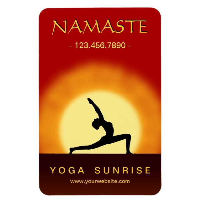 Yoga Sunrise Pose Yoga Studio Große Flexi-Magnete Magnet (Vertikal)