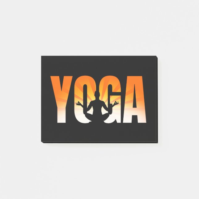 Yoga Sunshine Post-it Klebezettel (Vorderseite)