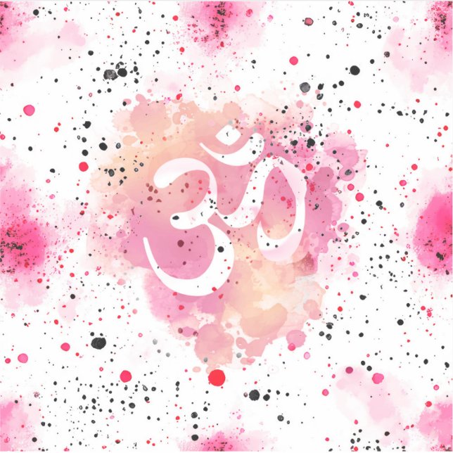 Yoga-Symbol OMMM Aufkleber (Vorderseite)