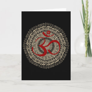 Yoga-Symbole von Mona Om Yoga Ohm Hindu-Meditation Karte