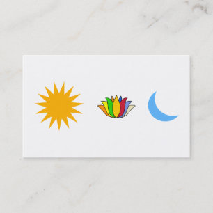 Yoga-Symbole zur Selbstverwirklichung Visitenkarte