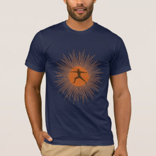 Yoga-T - Shirt der Pose Sunburst