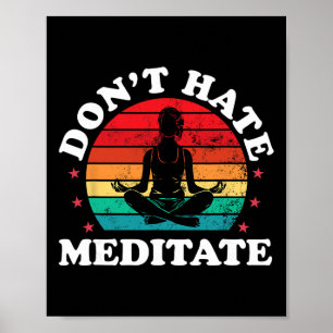 Yoga-Tag Zen-Buddhismus Meditation-Lehrer Medita Poster