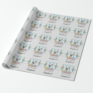 Yoga Tänzerpose Workout Frau Alles Gute zum Geburt Geschenkpapier