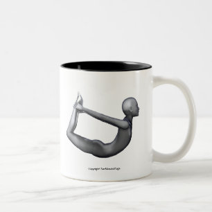 Yoga-Tasse - Bogen-Pose Zweifarbige Tasse