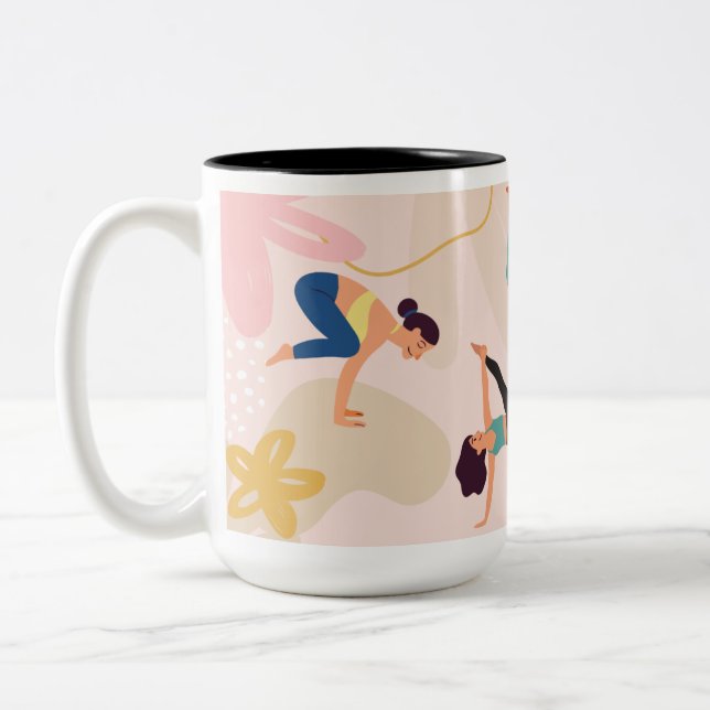 Yoga Tea Mug Zweifarbige Tasse (Links)
