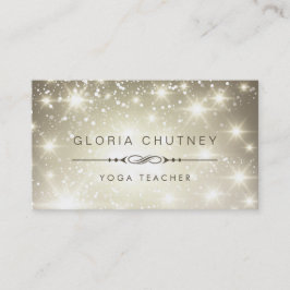 Yoga Teacher - Sparkling Bokeh Glitzer Visitenkarte