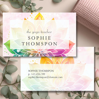 Yoga teacher visitenkarte