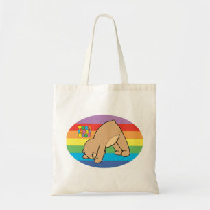 Yoga-Teddybär-Regenbogen-Buch-Tasche Tragetasche