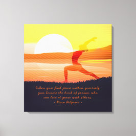 Yoga Tescher Sun Salutation Halbmond Pose Quotes Leinwanddruck