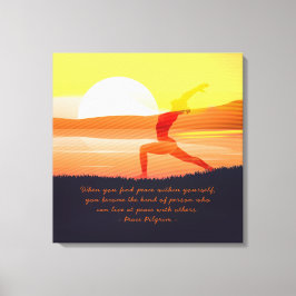 Yoga Tescher Sun Salutation Halbmond Pose Quotes Leinwanddruck