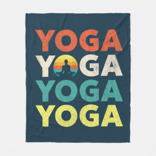 Yoga-Textdesign Fleecedecke