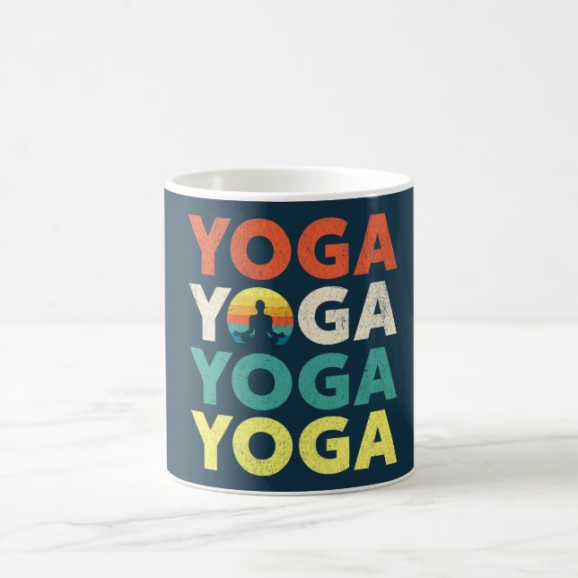 Yoga-Textentwurf Kaffeetasse (Mittel)