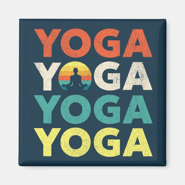 Yoga-Textentwurf Magnet (Vorne)