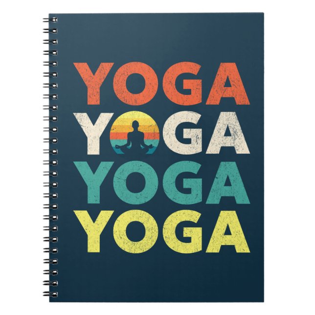 Yoga-Textentwurf Notizblock (Vorderseite)