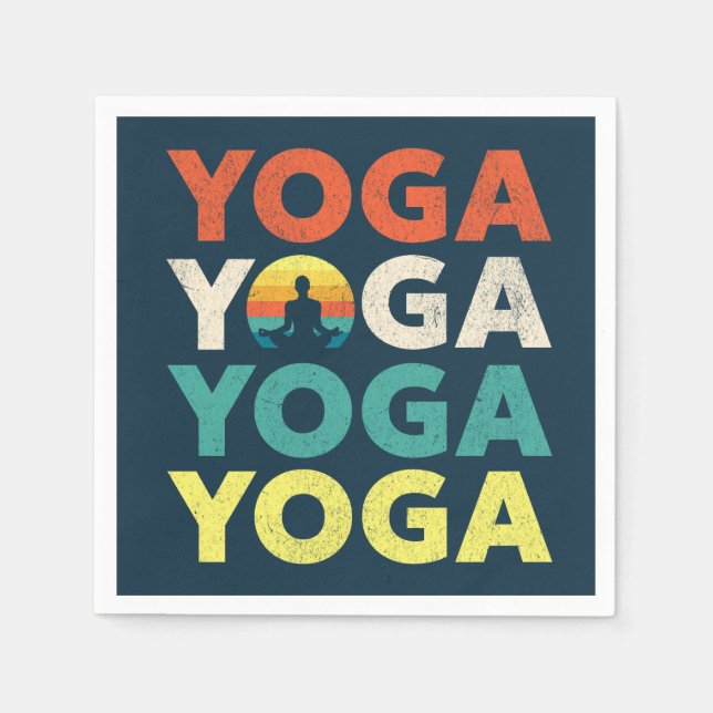 Yoga-Textentwurf Serviette (Vorderseite)