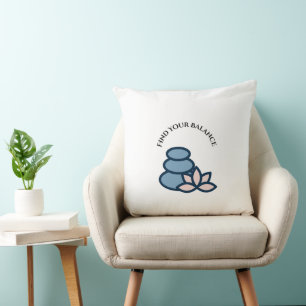 Yoga Throw Kissen - "Namaste Vibes" & "Finden Sie