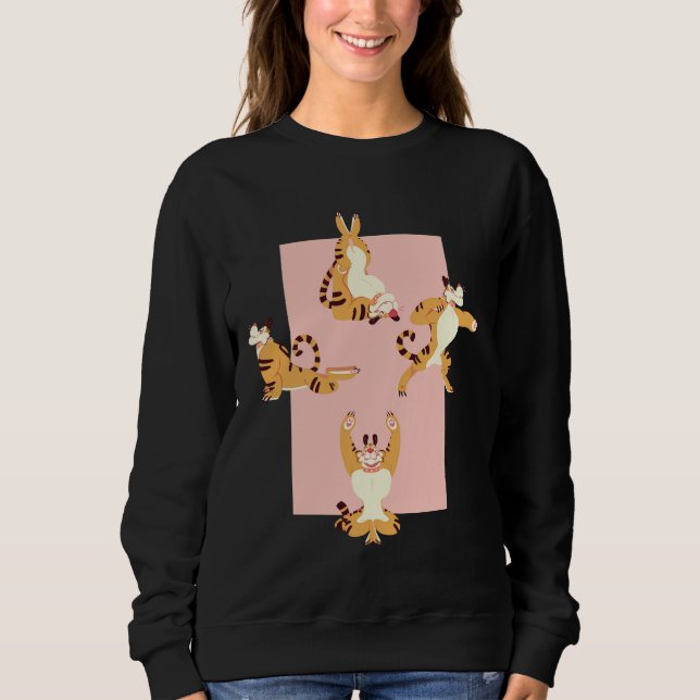 Yoga Tiger Sweatshirt (Vorderseite)