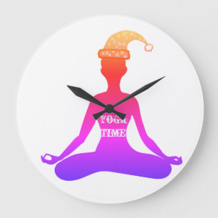Yoga Time Wall Clock Große Wanduhr