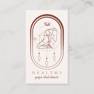 Yoga-Trainer in Pink Minimal Beauty Secret Geometr Visitenkarte