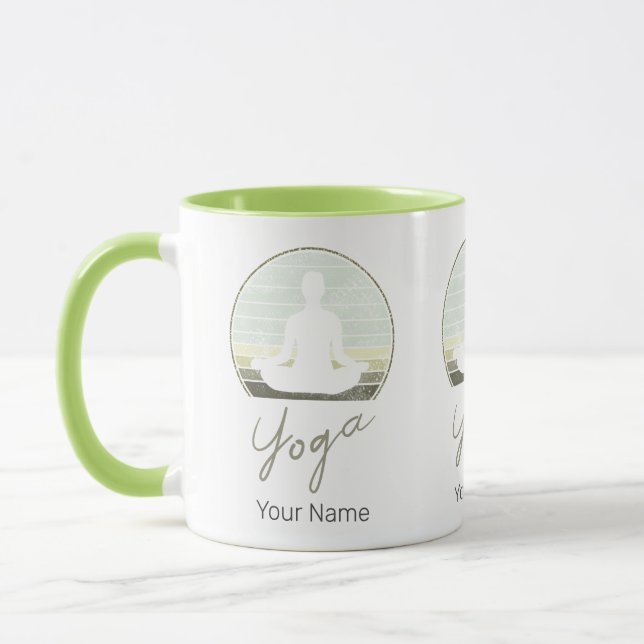 Yoga Training Vintag Design Meditation oder Pilate Tasse (Links)