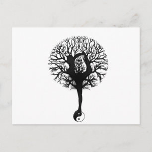 Yoga Tree Balance Postkarte
