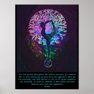 Yoga Tree - Buddha Zitat Poster