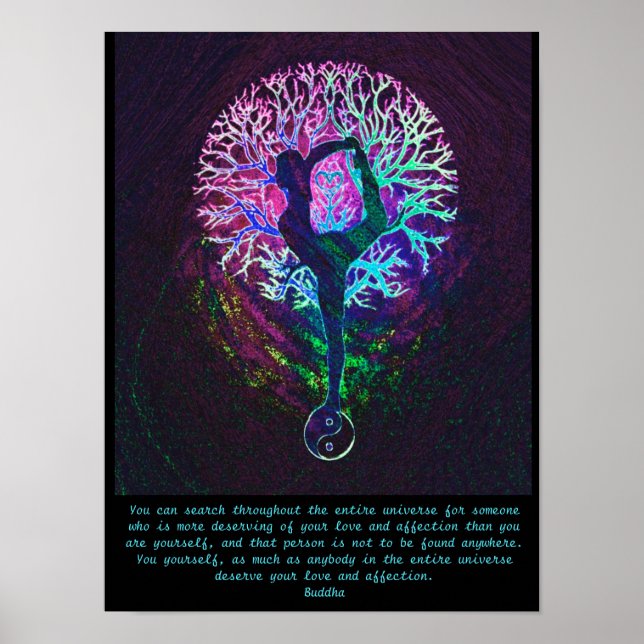 Yoga Tree - Buddha Zitat Poster (Vorne)