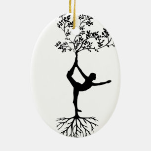 Yoga/Tree  Keramik Ornament