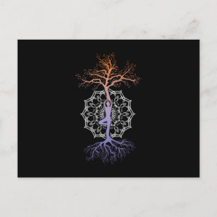 Yoga Tree Mandala Nirvana Meditation Zen Asana Gif Postkarte