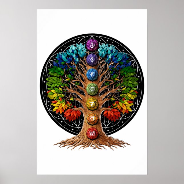 Yoga Tree of Life Poster (Vorne)