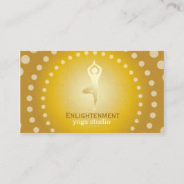 Yoga Tree Pose (Gold) Visitenkarte