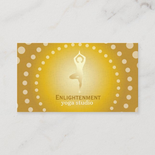 Yoga Tree Pose (Gold) Visitenkarte (Vorderseite)