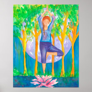 Yoga Tree Pose Poster
