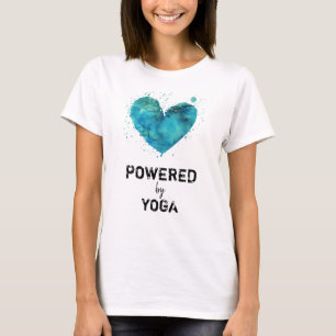 *~* Yoga-Türkis-Blau-Aquarell-Herz T-Shirt