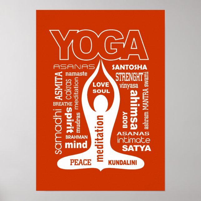 Yoga Typografie Poster (Vorne)