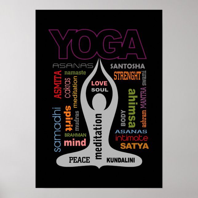 Yoga Typografie Poster (Vorne)