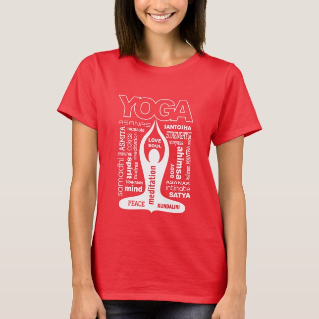 Yoga Typografie T-Shirt (Vorderseite)