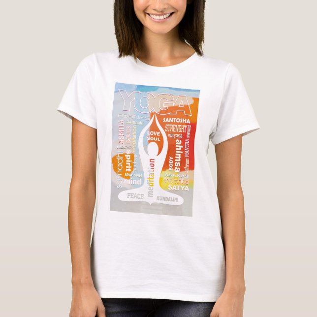 Yoga Typografie T-Shirt (Vorderseite)