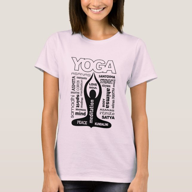 Yoga-Typografie T-Shirt (Vorderseite)