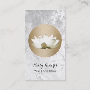 Yoga-u. Meditations-Lehrer-Goldkreis u. -Lotus Visitenkarte